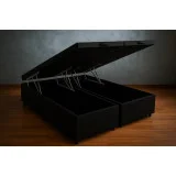 Cama Box Baú Queen + Colchão Anjos Classic Superlastic Queen- Preto
