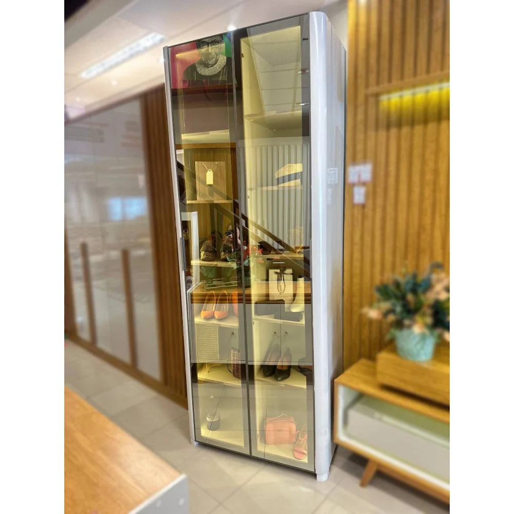 Sapateira Innova Com 2 portas Reflecta Com Pés Com Led Innova - Off White