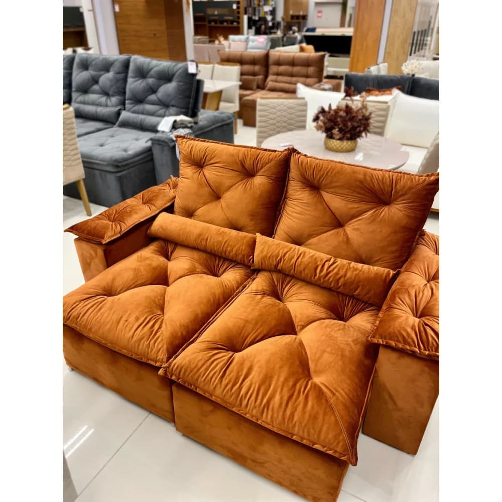 Sofá Retrátil e Reclinável Grécia 2m - Terracota
